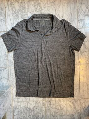 Banana Republic Men's Heather Charcoal Polo